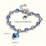 Ocean Heart Glow Bracelet | White Gold