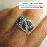 Vintage Blue Zirconia Ring