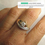 Vintage Irregular Gold & Silver Zirconia Ring