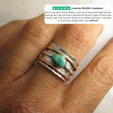 Valley - Vintage Gold and Silver Ring with Turquoise