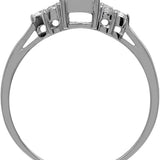 Octagon Cut Ruby Ring | White Gold