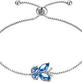 Sapphire Butterfly Bracelet | White Gold