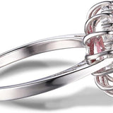 Classic Ruby Halo Ring | White Gold