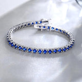 Sapphire Tennis Bracelet | White Gold