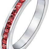 Ruby Eternity Band Ring | White Gold