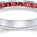 Ruby Eternity Band Ring | White Gold