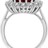 Scarlet Crown Ruby Ring | White Gold