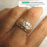 Vintage Rose Flower Gold Ring