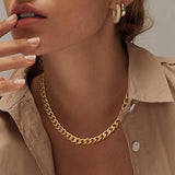 Chunky Cuban Link Necklace | Gold
