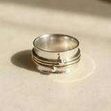 Shine - Vintage Gold Layer Silver Ring