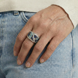 Vintage Blue Zirconia Ring