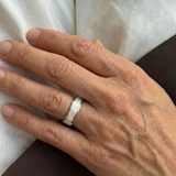 Sahara White Band Ring