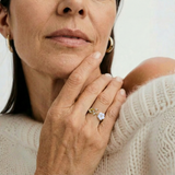 Rise - White Flower Ring