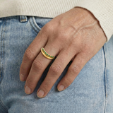 Mary - Emerald Green Layered Ring