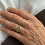 Mary - Emerald Green Layered Ring