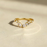 Peace - Crystal Gold Wine Ring