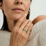 Blue Reya Chain Ring