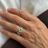 Blue Reya Chain Ring