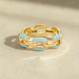 Blue Reya Chain Ring