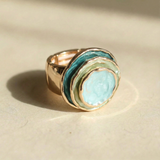 Boho Three-Layer Enamel Ring