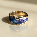 Vintage Golden Ocean Ring