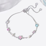 Crystal Zircon Pearl Chain Bracelet