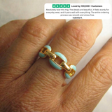 Blue Reya Chain Ring