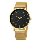 Minimalist Stainless Steel Mesh Quartz Watch
