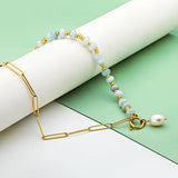 Natural Stone Chain Necklace