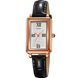 Leather-Strapped Casual Watch