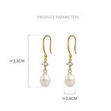 Baroque Pearl Zircon Stud Earrings