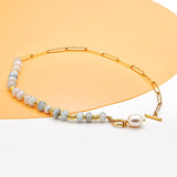 Natural Stone Chain Necklace