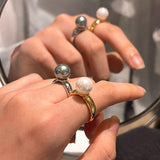 Vintage Pearl Geometric Ring
