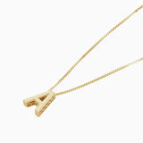 Love letter initial necklace | Gold