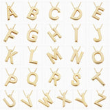 Love letter initial necklace | Gold