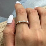 Kelsha Diamond Pearl Ring