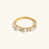 Kelsha Diamond Pearl Ring