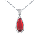 Red Rhinestone Zirconia Jewelry Set