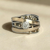 Villla - Vintage Gold Inlay Zirconia Ring