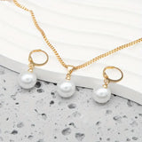 Golden Grace Pearl Jewelry Set | Gold