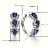 Royal Sapphire Crest Earrings | White Gold