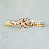 Gold & Silver Knotted Ring