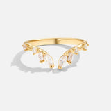 Peace - Crystal Gold Wine Ring